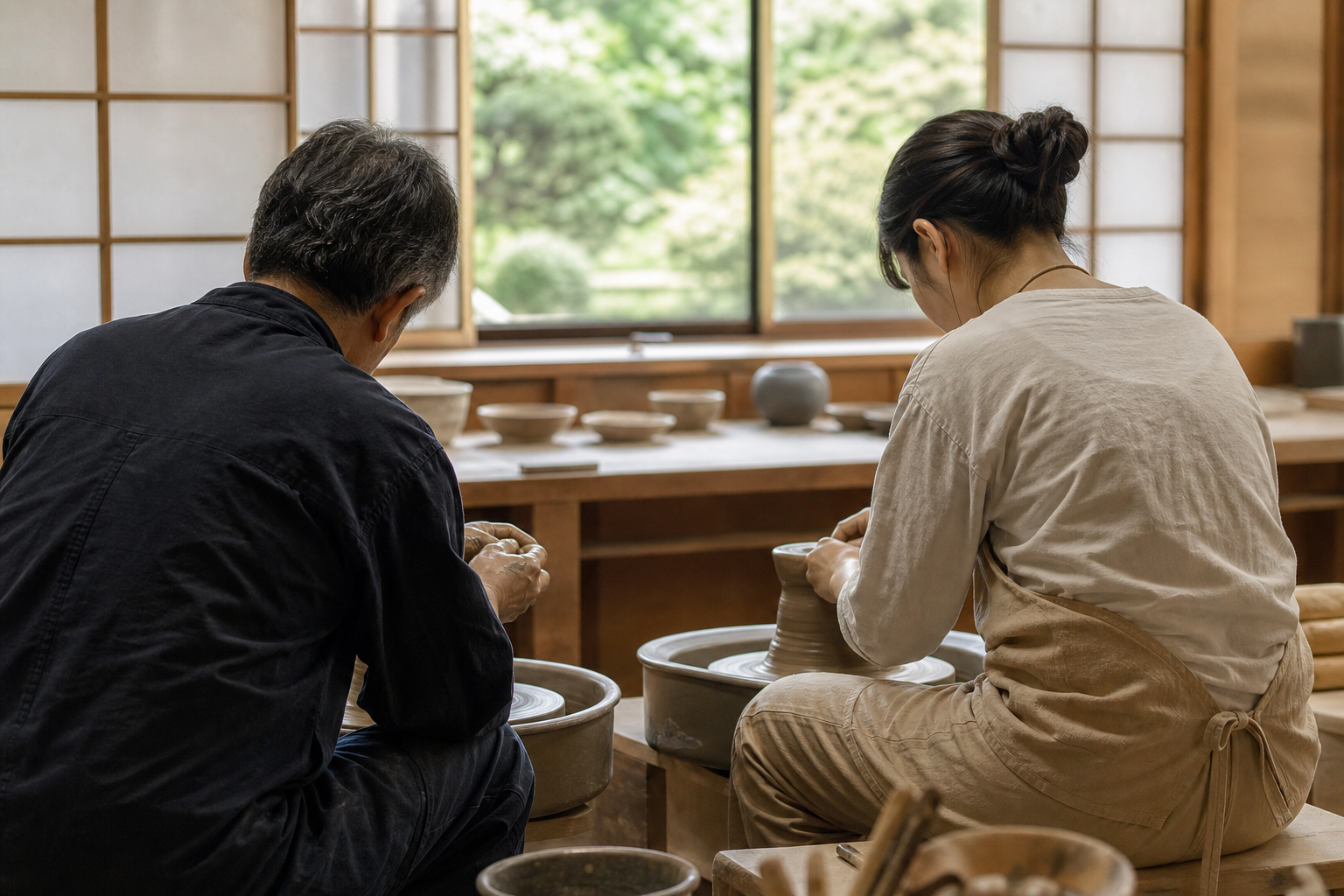 講師のサポートを受けながら制作するレッスンの様子